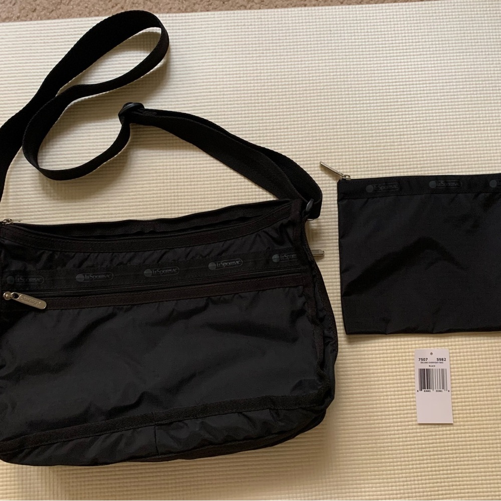 LeSportSac Deluxe Everyday Crossbody Shoulder Purse Black (*Defects) orig. $105